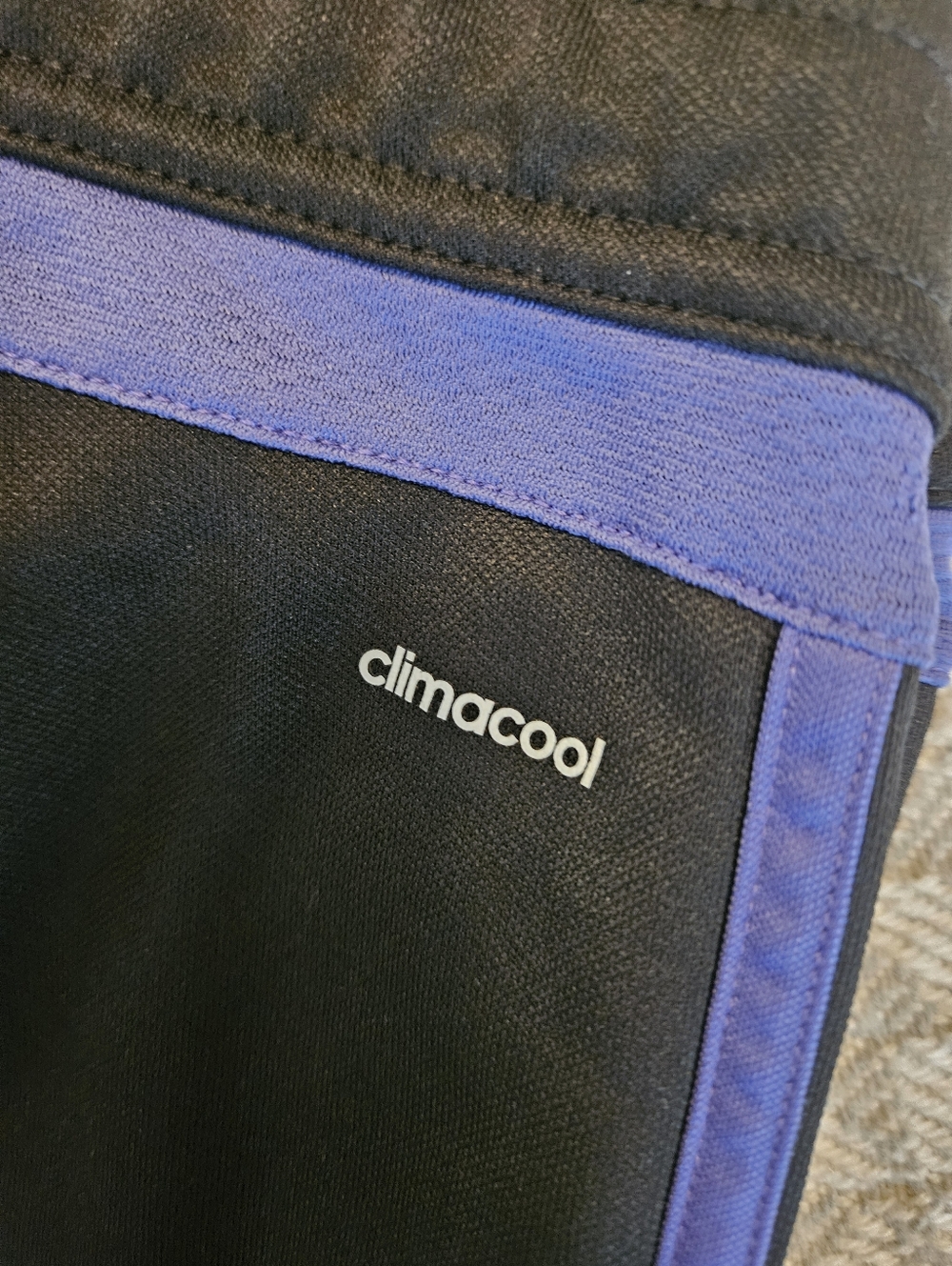 TWO Pairs adidas Black Athletic Joggers with White and Purple Trim - Picture 13 of 13